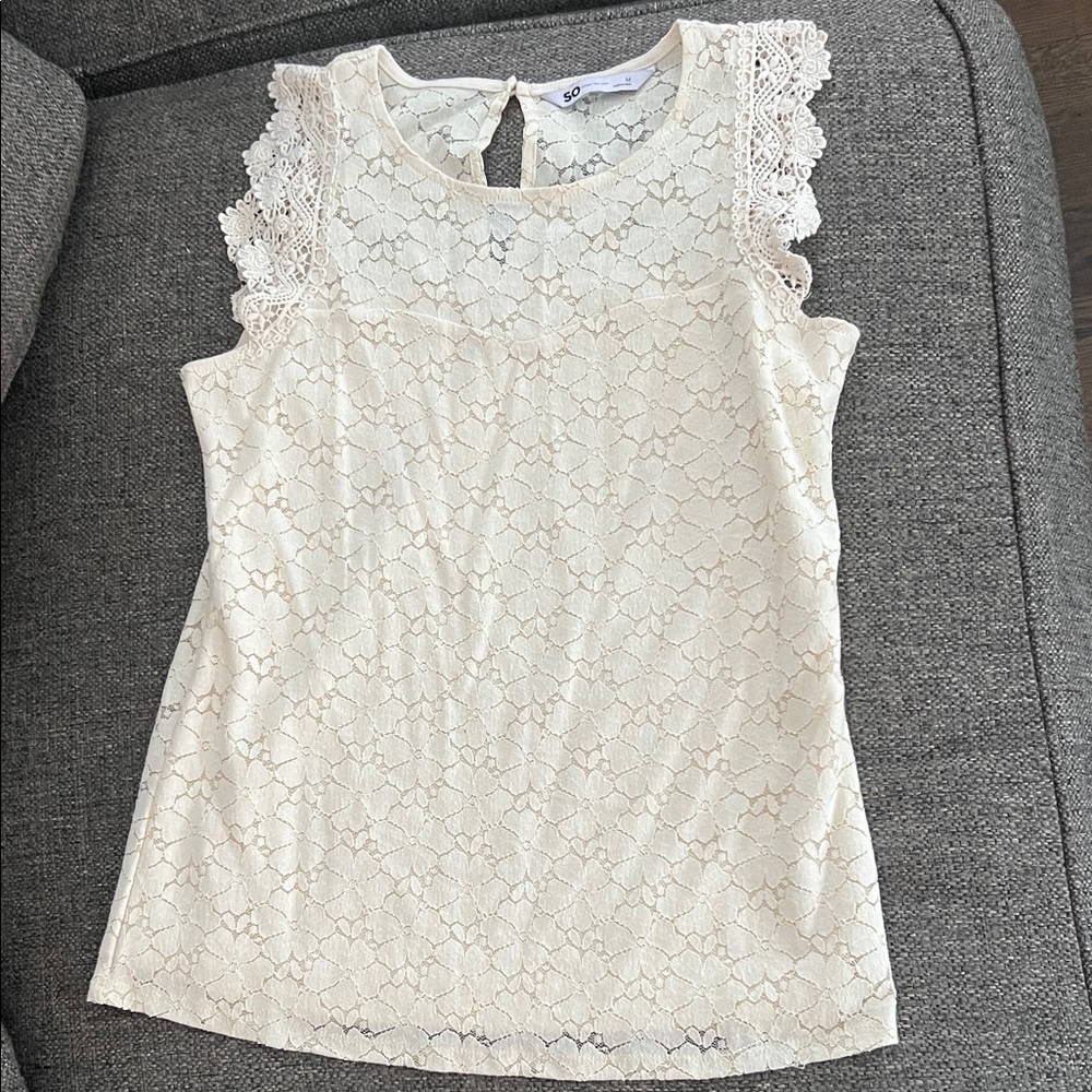 SO Cream Lace Blouse